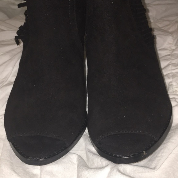Ash Black Suede Peeptoe Wedges Size 39 - Picture 7 of 7